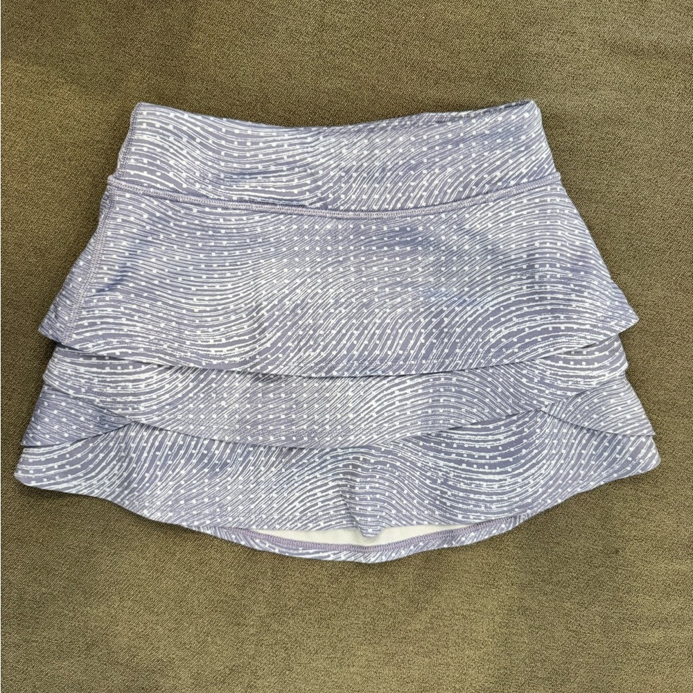 Athleta Girls Tiered Lavender Patterned Skort